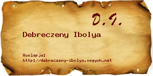 Debreczeny Ibolya névjegykártya